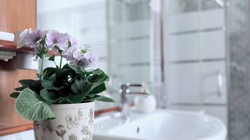 Dusche, Haartrockner, Bidet, Handtücher