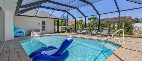 A heated pool