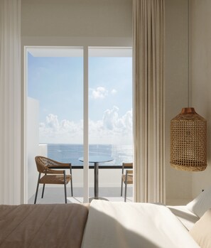 1 bedroom, WiFi, bed sheets - Modern Seafront Room on the 2nd Floor (Charaki)