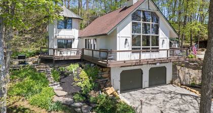 Unique and secluded A frame home on 31 acres with hot tub.