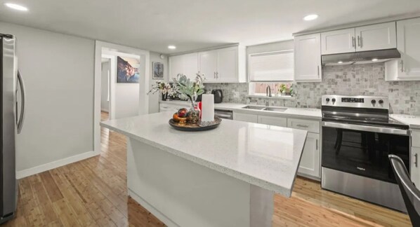 Microwave, oven, stovetop, dishwasher