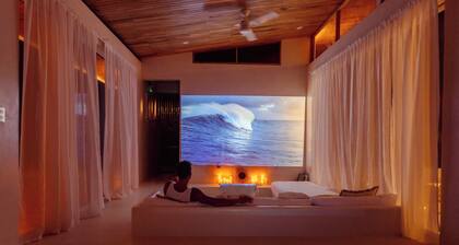 La Santina beachfront villa 3 minutes from the beach with private pool.