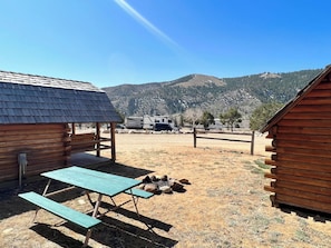 Cabane, vue montagne | Terrasse/Patio
