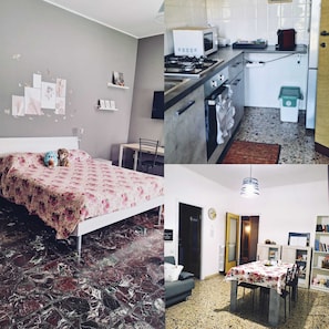 2 bedrooms, desk, iron/ironing board, travel crib