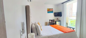 Charming studio in marvelous Barranquilla with fitness room, WiFi AC with balcón