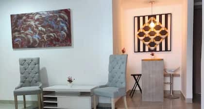 Charming studio in marvelous Barranquilla with fitness room, WiFi AC with balcón