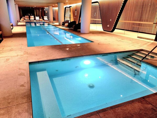 Indoor pool, a heated pool