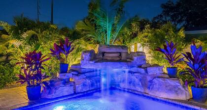 Stunning 3 BR Oasis with Waterfall Grotto by white sands of Clearwater Beach