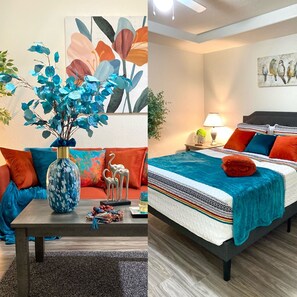 2 habitaciones, escritorio, tabla de planchar con plancha y wifi