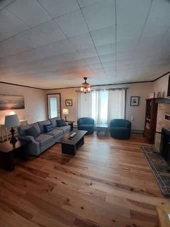 TV, fireplace. Alabaster Cottage - Alabaster/Tawas