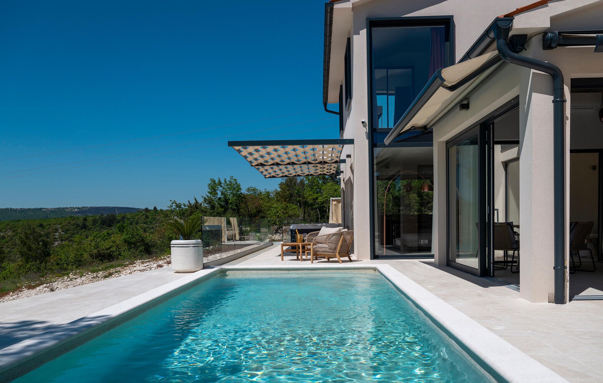 A heated pool