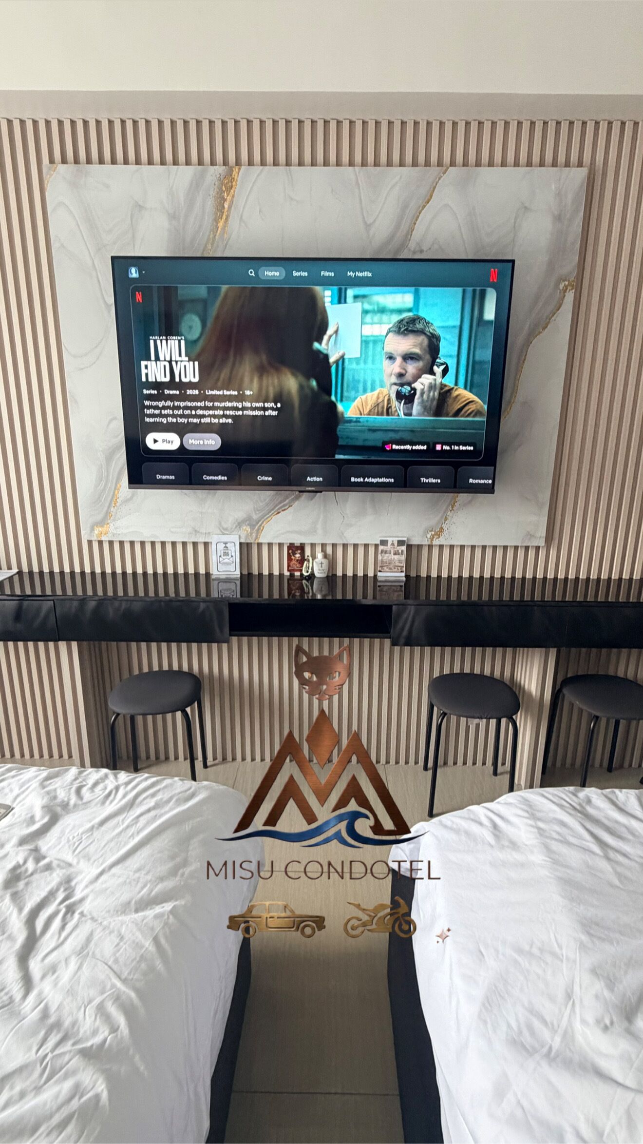 1 chambre, fer et planche à repasser, Wi-Fi, draps fournis