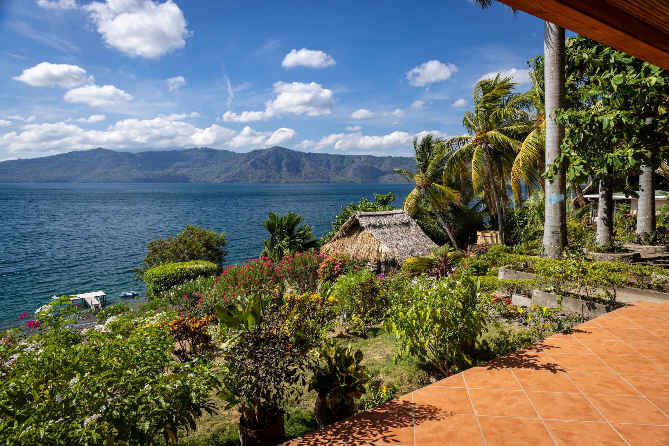 Panoramic Laguna de Apoyo views from the gardens