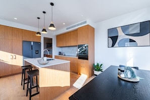 Fridge, oven, stovetop, dishwasher