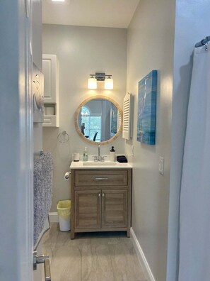 Hair dryer, towels