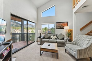 TV, fireplace - Main St & Marina | Pool Hot Tub Sauna (Frisco)