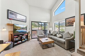 TV, fireplace - Main St & Marina | Pool Hot Tub Sauna (Frisco)