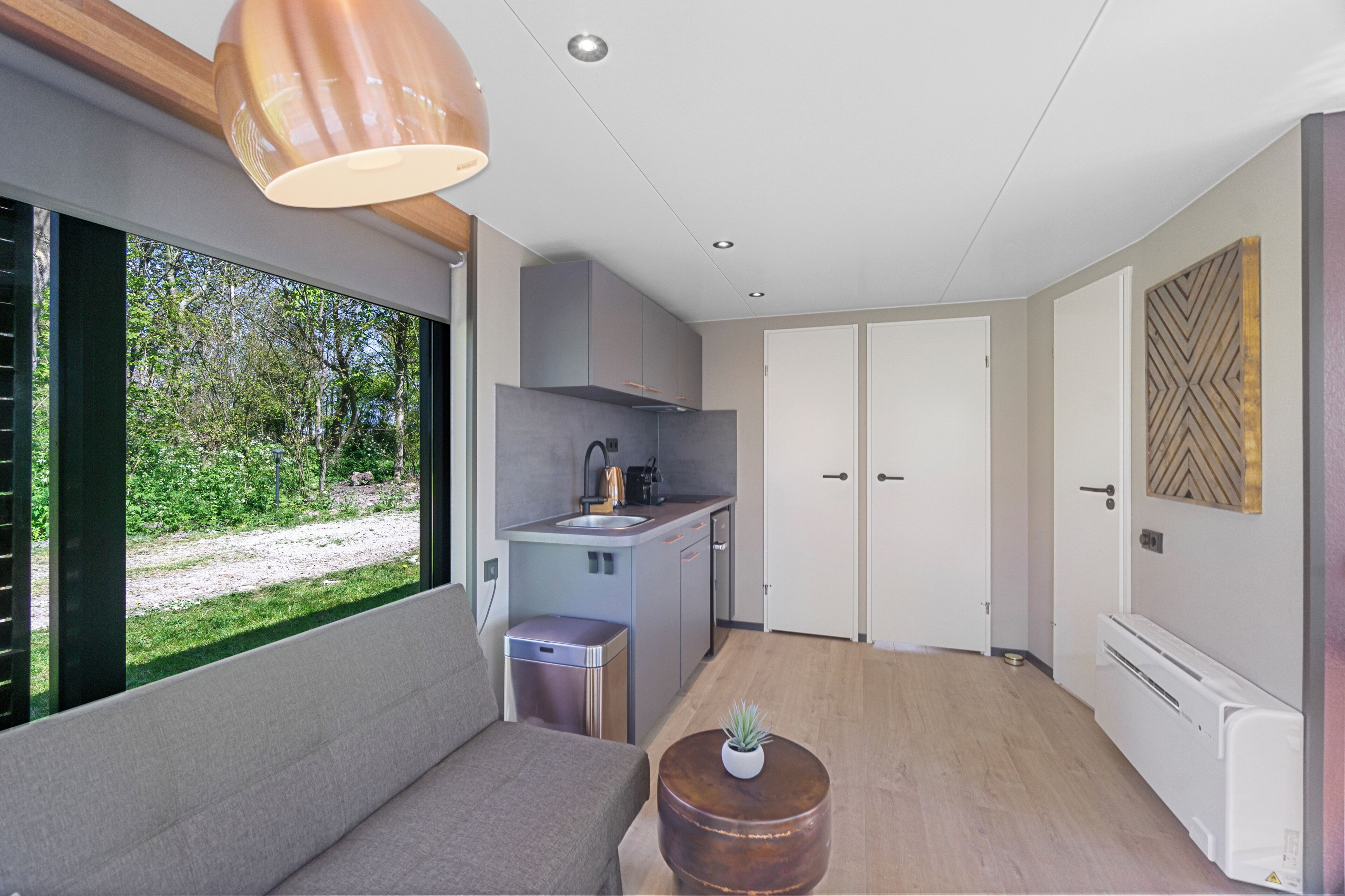 Luxury Cabin, 2 Bedrooms, Kitchen, Harbor View | Private kitchen | Fridge, eco-friendly cleaning products
