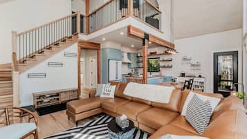 Smart TV, fireplace, video games, offices