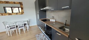 Fridge, oven, stovetop, dishwasher