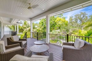 Terrace/patio - Compass Rose- 9 bedroom close to beach with rooftop- Luxury home! (Anna Maria)