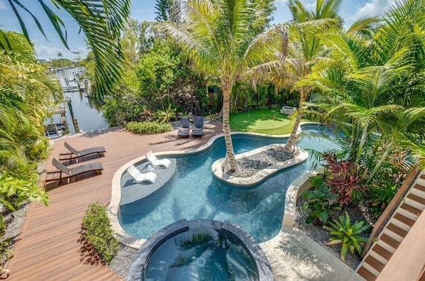 A heated pool