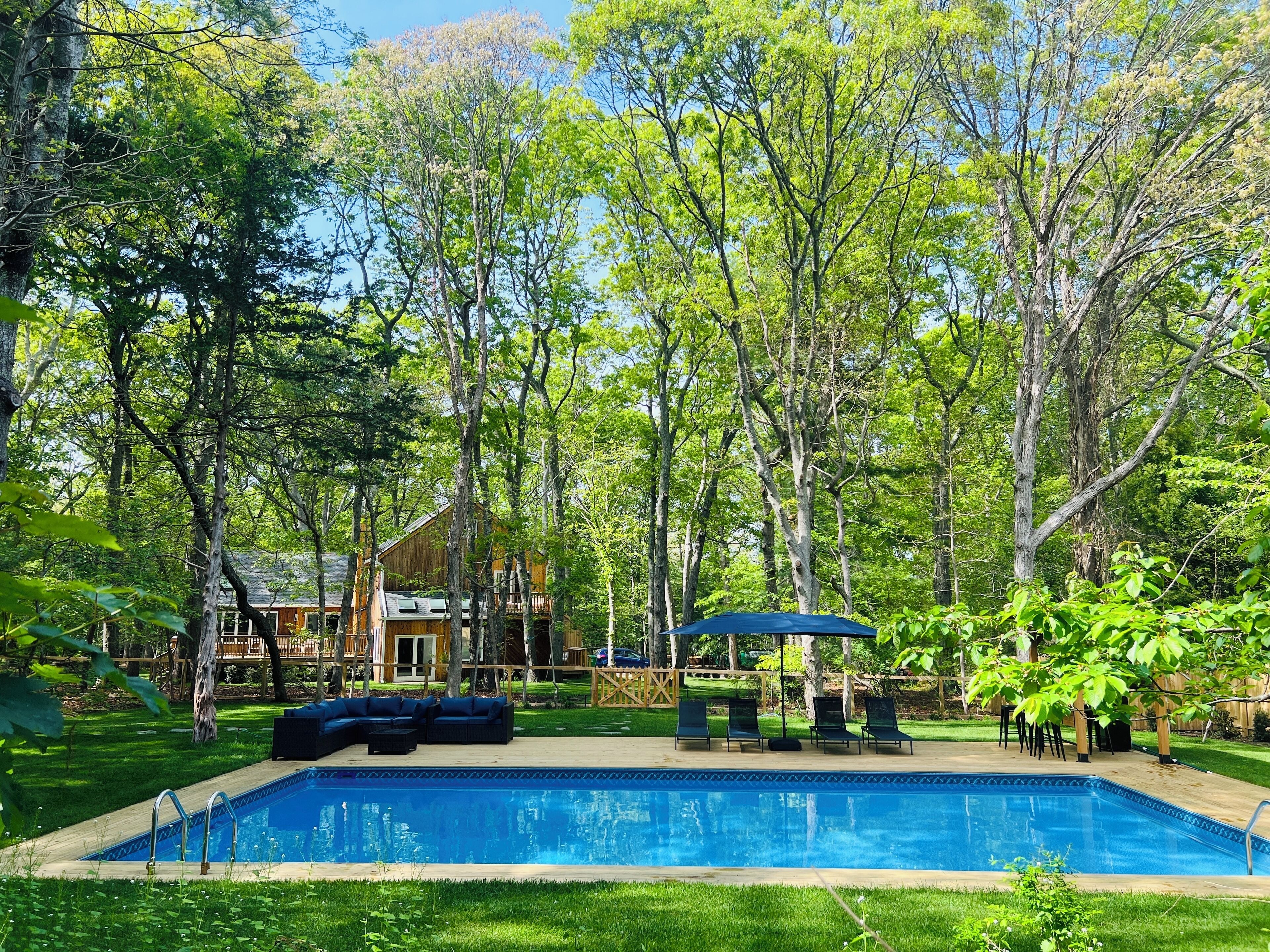 Piscine extérieure, piscine chauffée