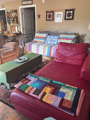 Smart TV, DVD player, books