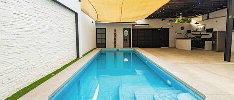 Outdoor pool, a heated pool