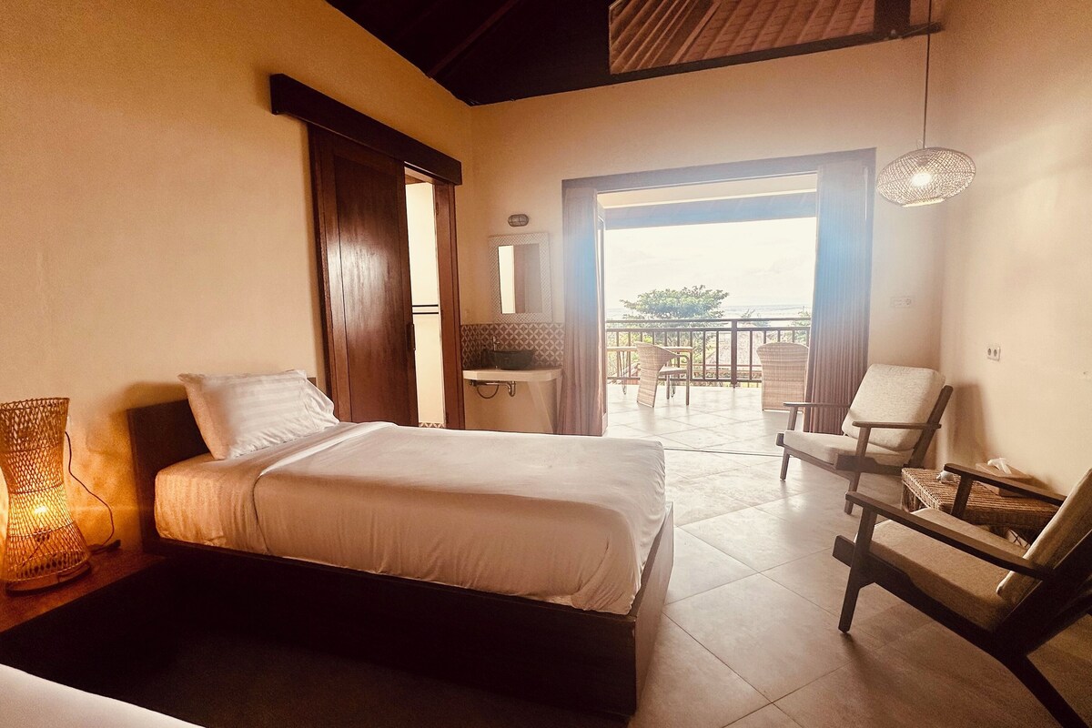 Economy Twin Room, Balcony, Pool View