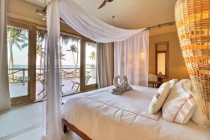 9 bedrooms, desk, iron/ironing board, WiFi - Casa La rodonda: 9 bedroom beachfront on spectacular sunset location. (Las Terrenas)