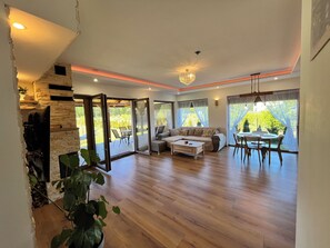 Smart TV, fireplace