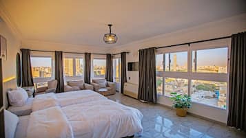 Luxury Double or Twin Room, City View | In-room safe, desk, laptop workspace, blackout curtains