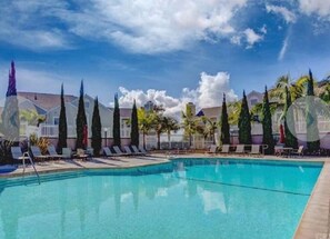 Outdoor pool, a heated pool