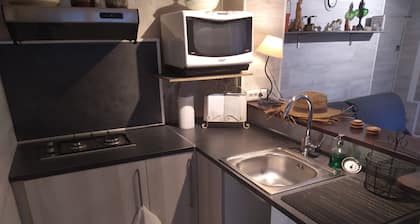 SELF-CONTAINED STUDIO IN THE HEART OF THE CEVENNES WITH PRIVATE WATERFALL