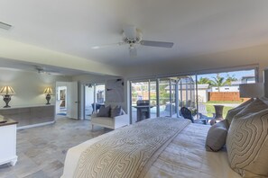 4 bedrooms, iron/ironing board, WiFi, bed sheets