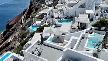 Suíte lua de mel, 2 quartos, vista para o mar | Terraço/pátio