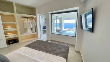 Suite luna di miele, 2 camere da letto, vista mare | 2 camere, biancheria da letto di alta qualità, materassi in memory foam