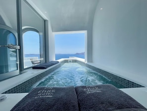 Honeymoon Suite, 2 Bedrooms, Sea View | 2 bedrooms, premium bedding, memory-foam beds, in-room safe - Èther suites  (Santorini)