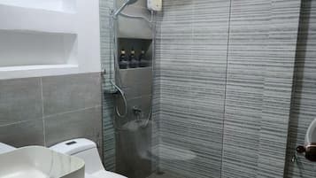 Standard Villa, 1 Bedroom, Sea View, Beachfront | Bathroom | Shower, hair dryer, slippers, towels
