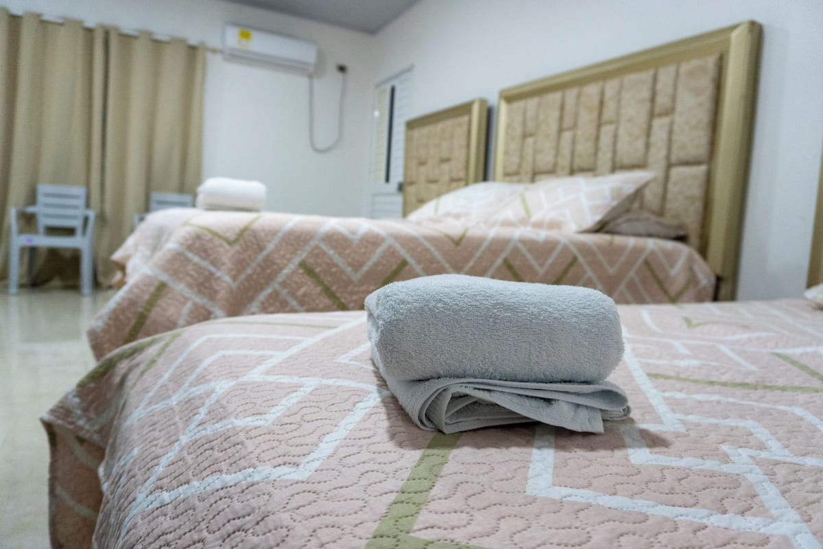 Comfort Quadruple Room, Courtyard View | Blackout curtains, free WiFi, bed sheets