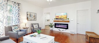 Charming 3-bedroom house in Mansfield with WiFi, AC, full kitchen