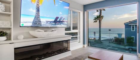 TV connectée, cheminée