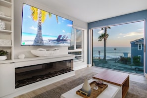TV connectée, cheminée