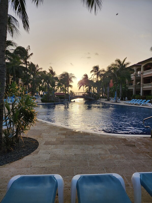 Outdoor pool, a heated pool
