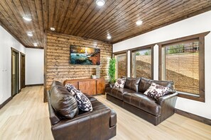 Smart TV, fireplace, video games, books