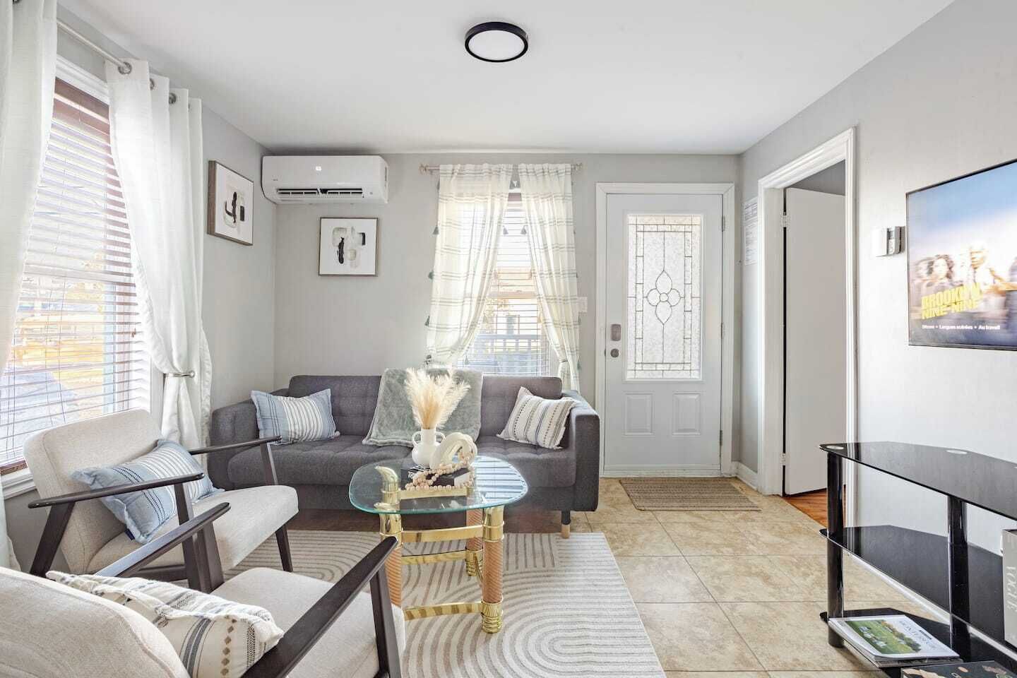 Smart TV, foosball, table tennis, books