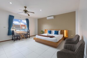 Appartement Familial, 2 chambres, vue établissement | Coin séjour