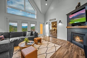 Smart TV, fireplace, video games