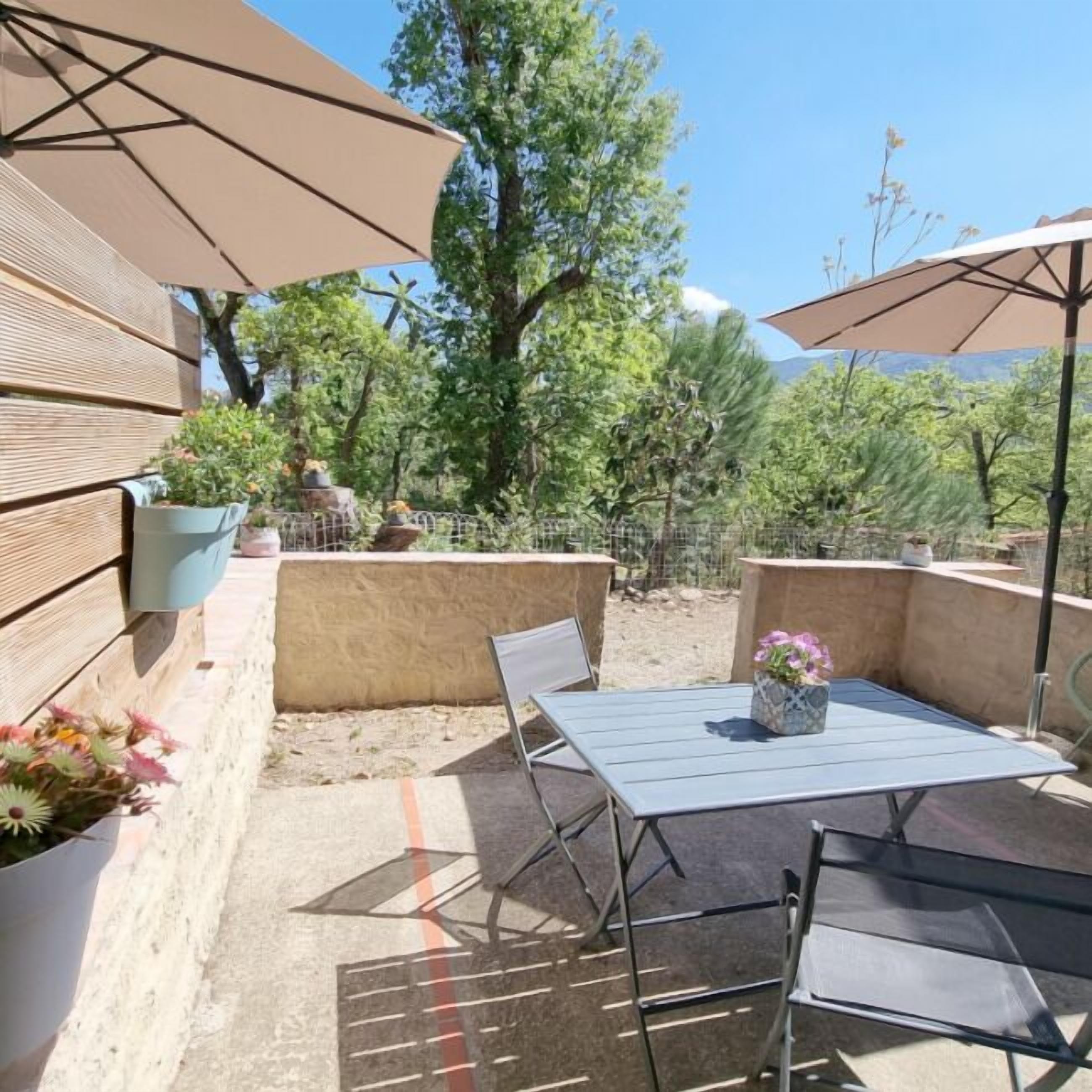 Basic Studio, Patio, Mountain View | Terrace/patio
